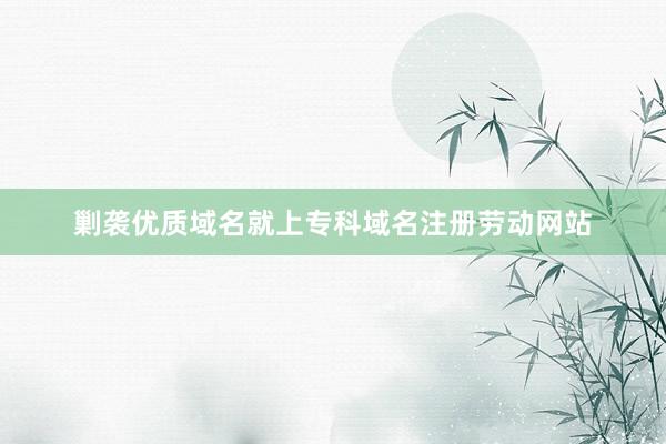 剿袭优质域名就上专科域名注册劳动网站